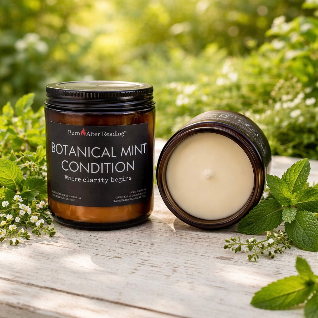 BOTANICAL MINT CONDITION™ by Burn After Reading® Amber Jar Scented Candle
