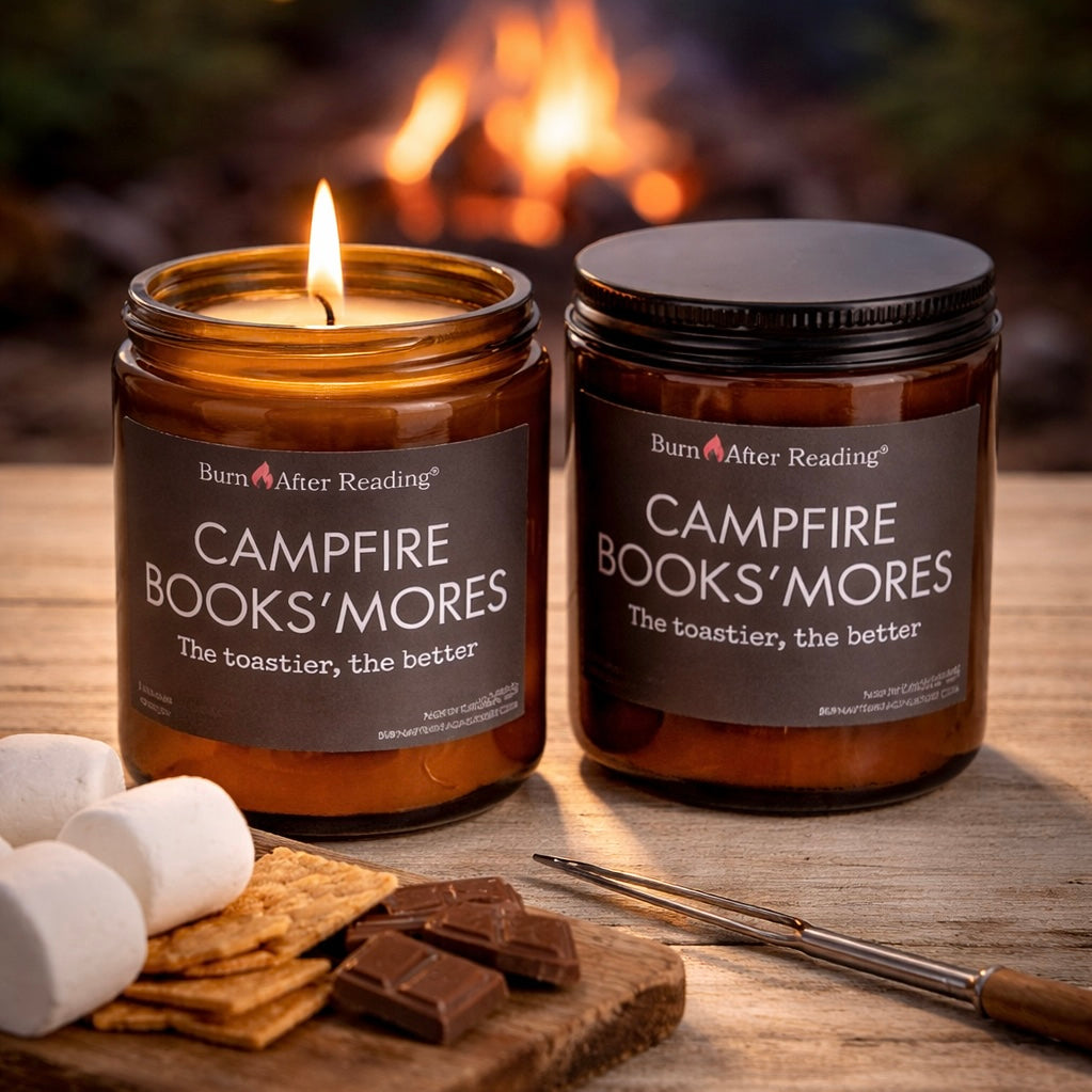 CAMPFIRE BOOKS'MORES™ by Burn After Reading® Amber Jar Scented Candle
