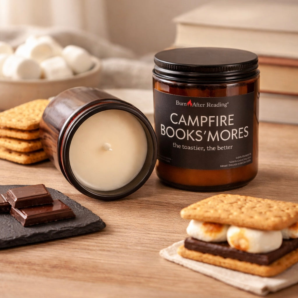 CAMPFIRE BOOKS'MORES™ by Burn After Reading® Amber Jar Scented Candle