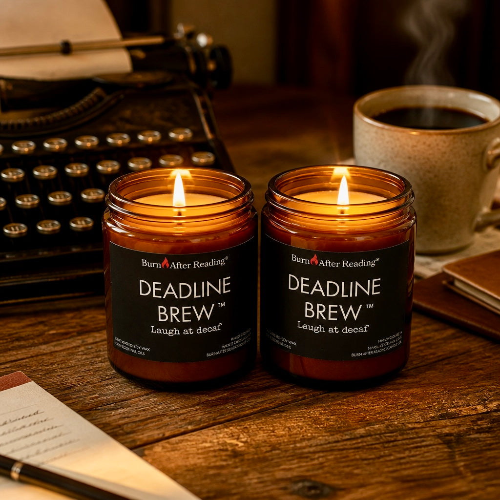 DEADLINE BREW™ by Burn After Reading® Amber Jar Scented Candle