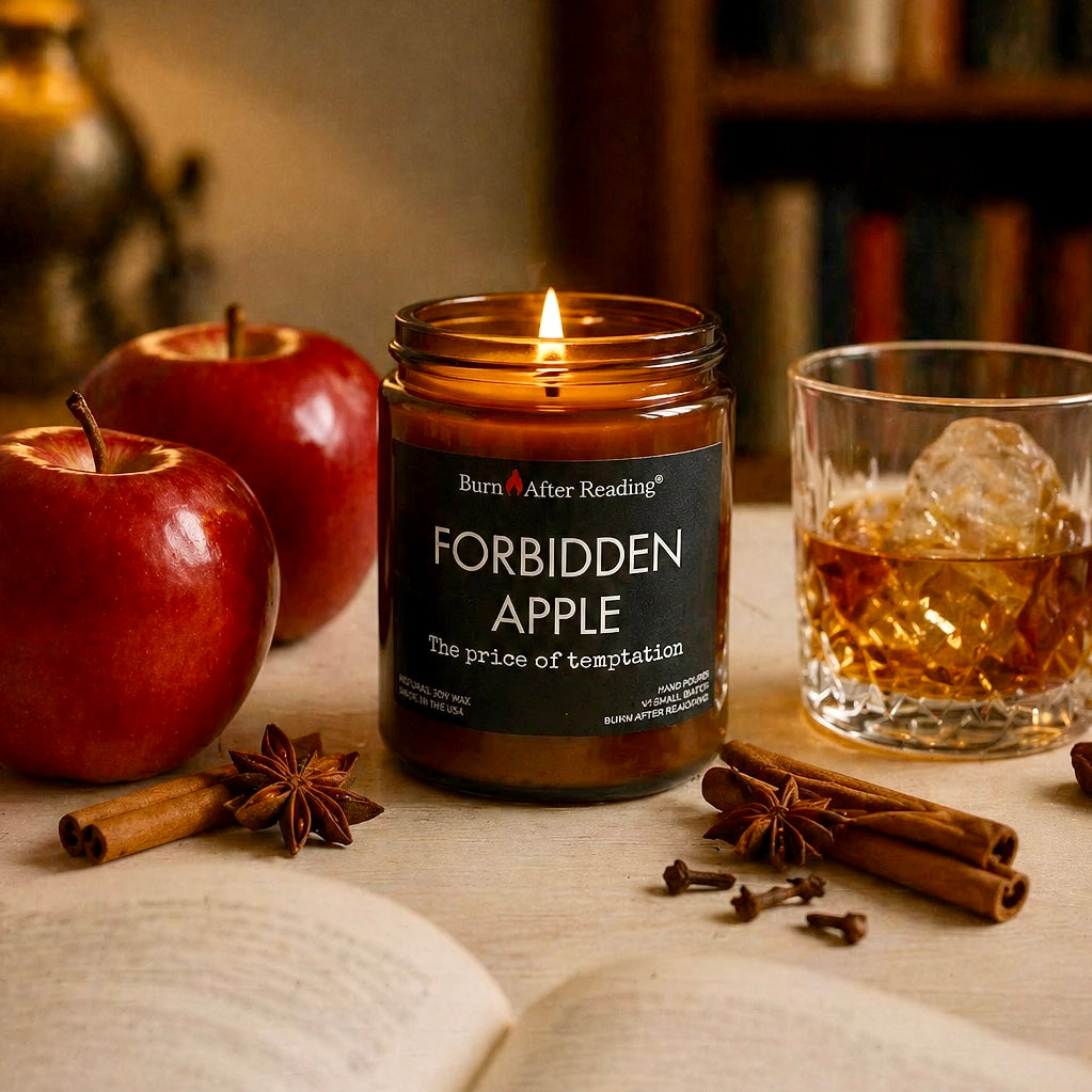FORBIDDEN APPLE™ by Burn After Reading® Amber Jar Scented Candle