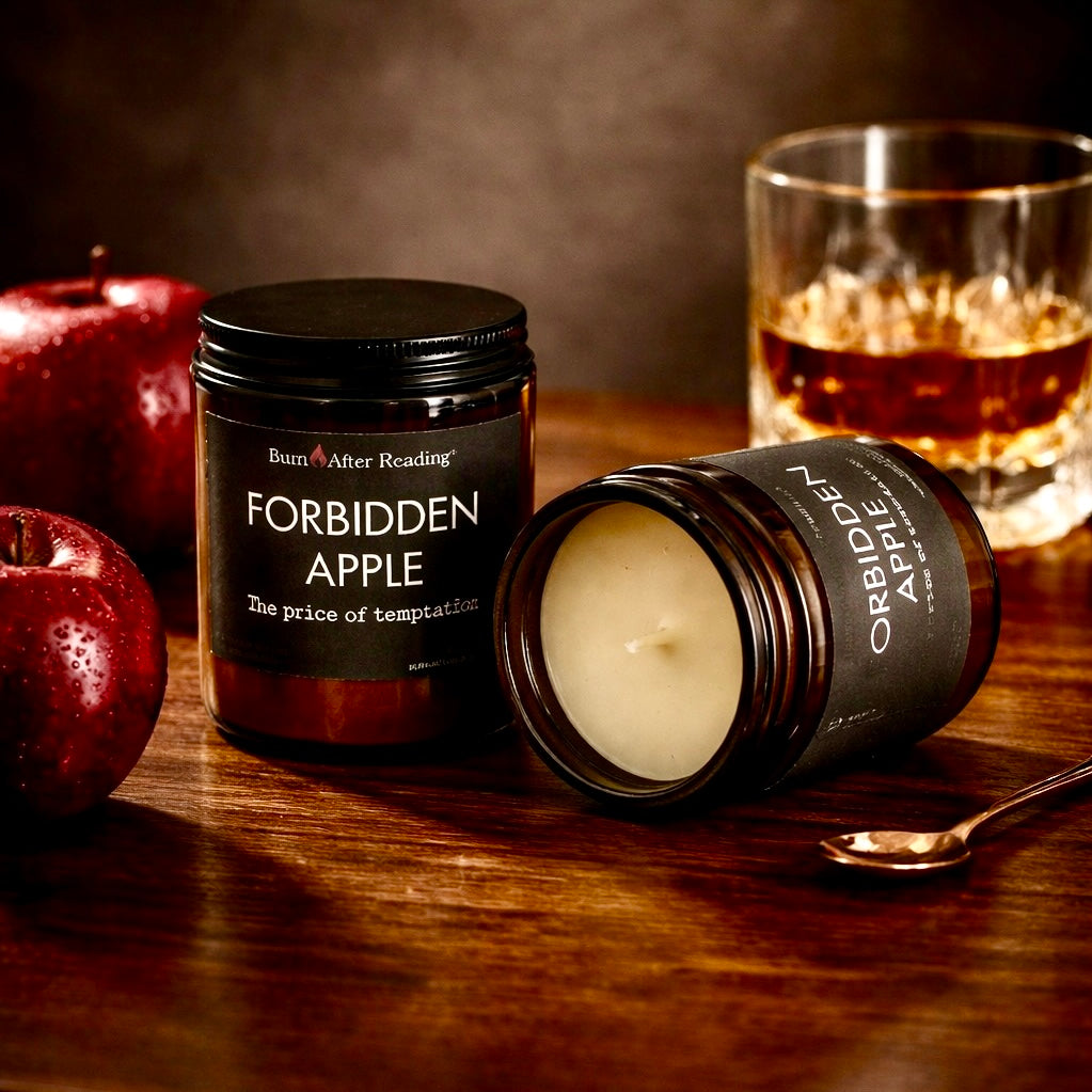 FORBIDDEN APPLE™ by Burn After Reading® Amber Jar Scented Candle