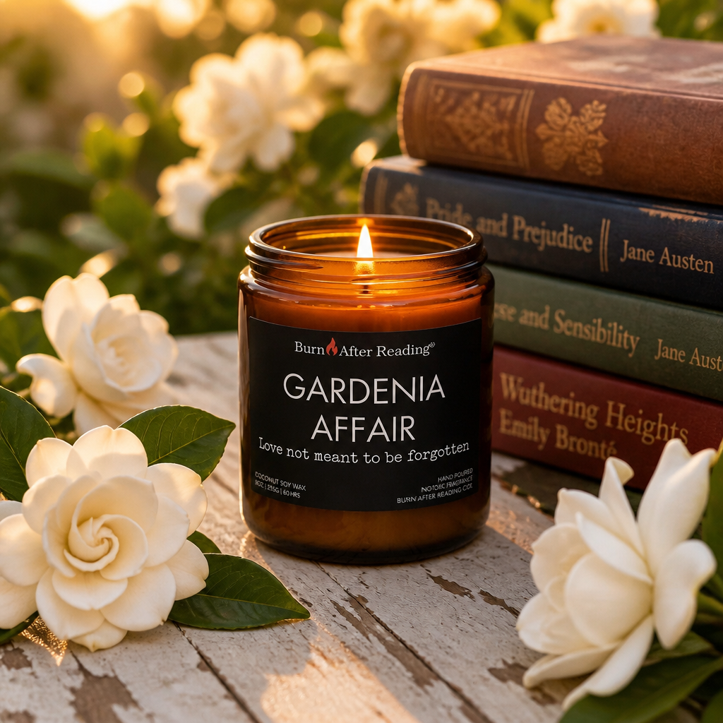 GARDENIA AFFAIR™ by Burn After Reading® Amber Jar Scented Candle