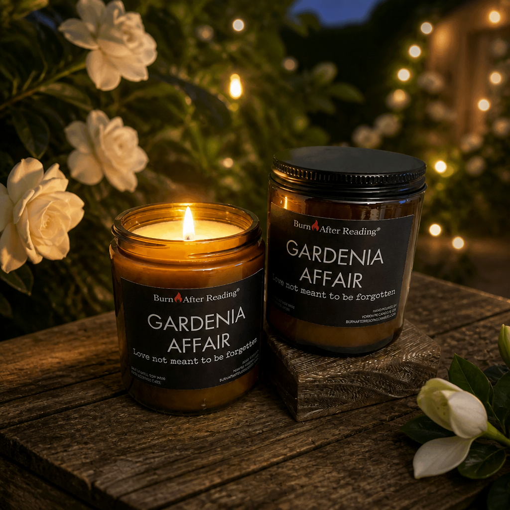 GARDENIA AFFAIR™ by Burn After Reading® Amber Jar Scented Candle
