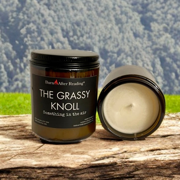 THE GRASSY KNOLL™ by Burn After Reading® Amber Jar Scented Candle