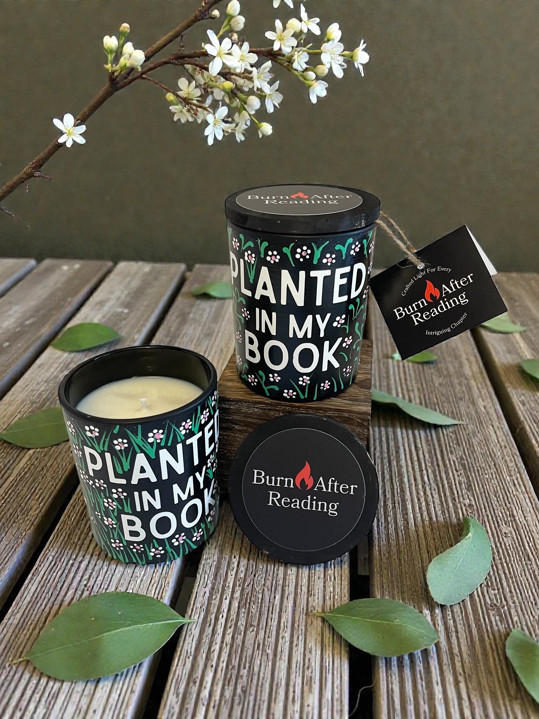 PLANTED IN MY BOOK by Burn After Reading® Handcrafted Soy Wax Scented Candle