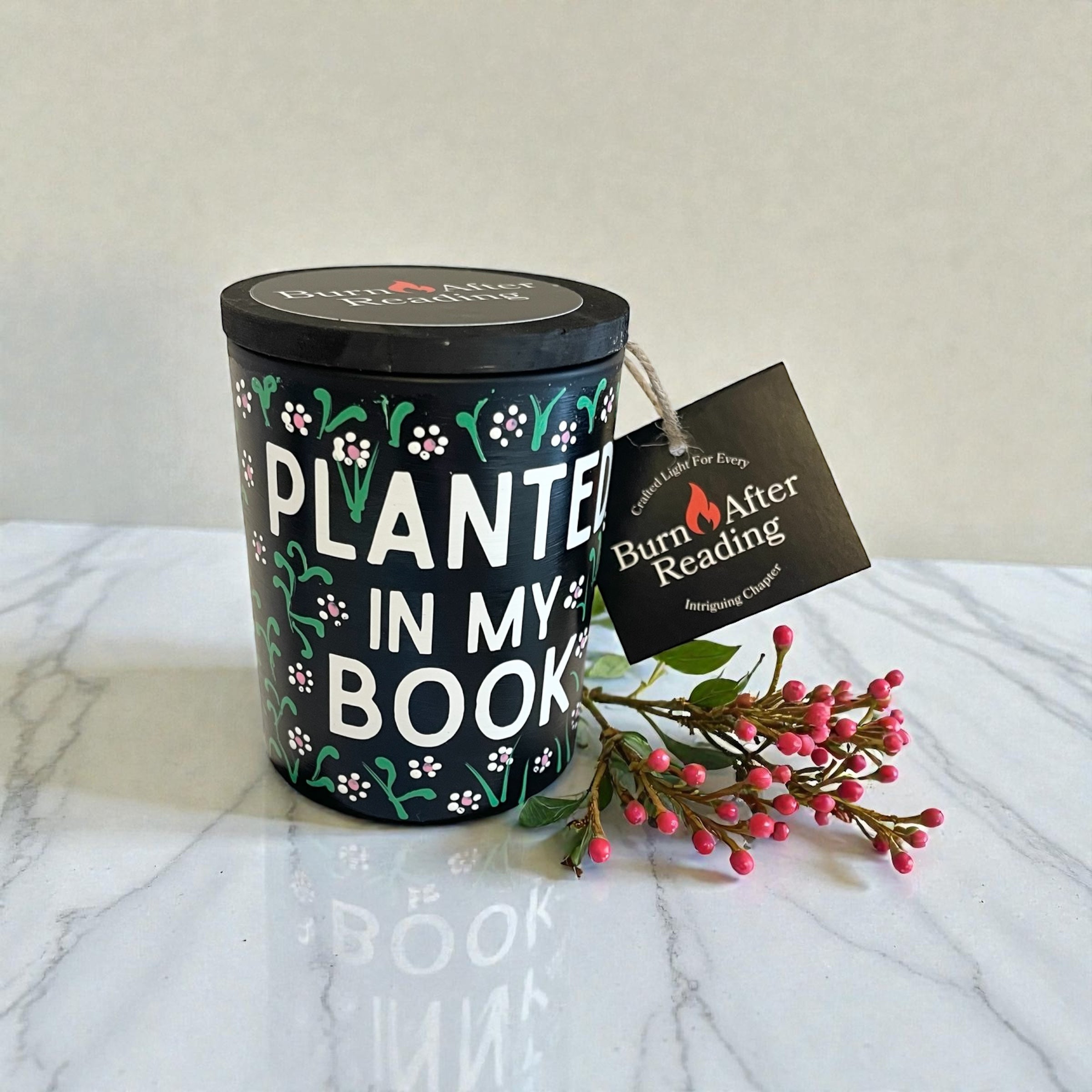 PLANTED IN MY BOOK by Burn After Reading® Handcrafted Soy Wax Scented Candle
