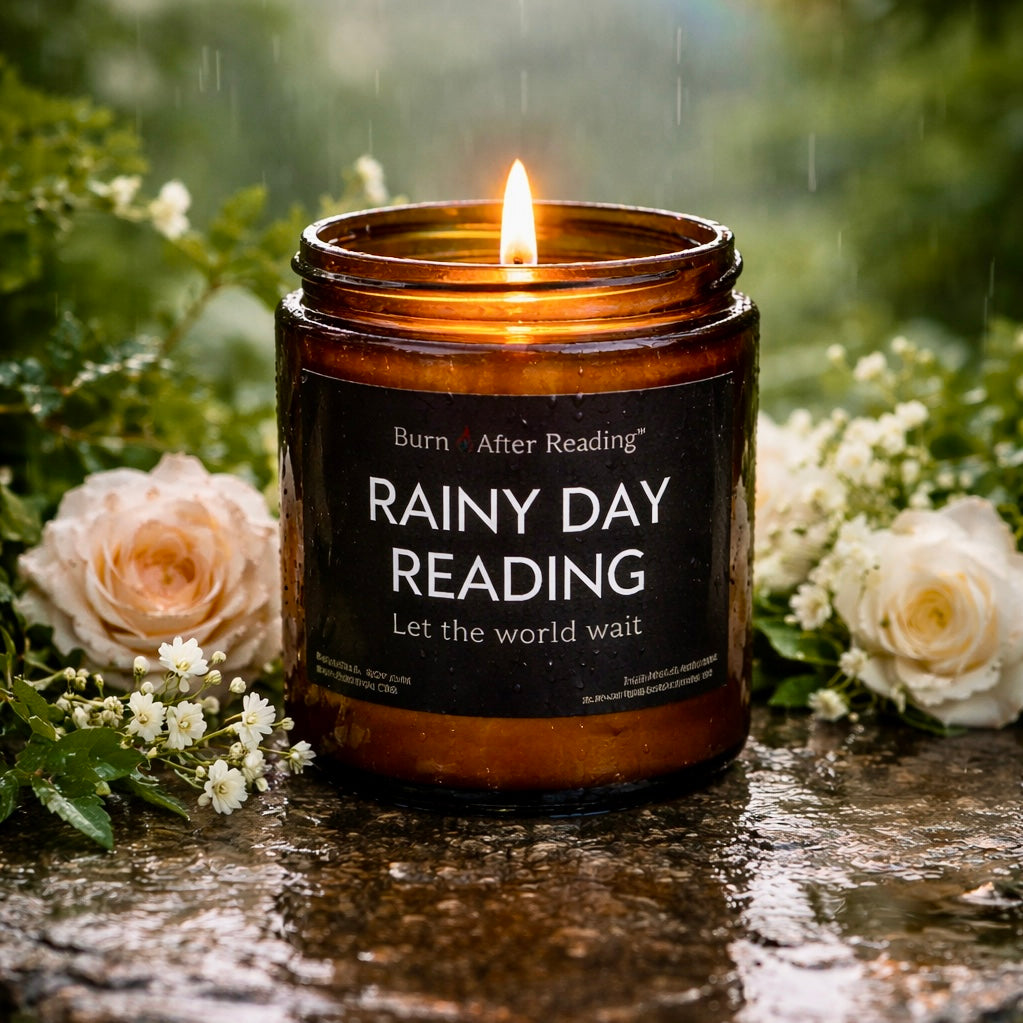 RAINY DAY READING™ by Burn After Reading® Amber Jar Scented Candle