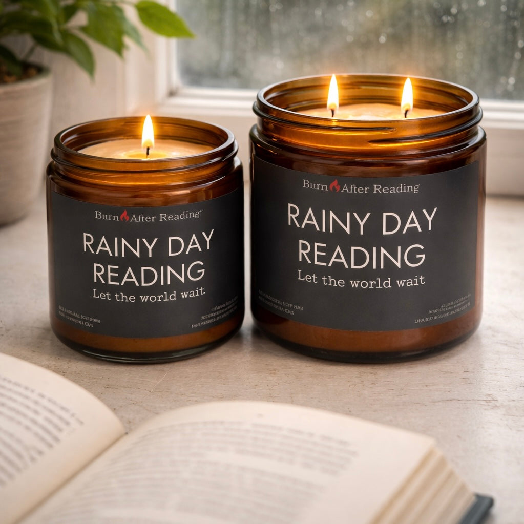 RAINY DAY READING™ by Burn After Reading® Amber Jar Scented Candle