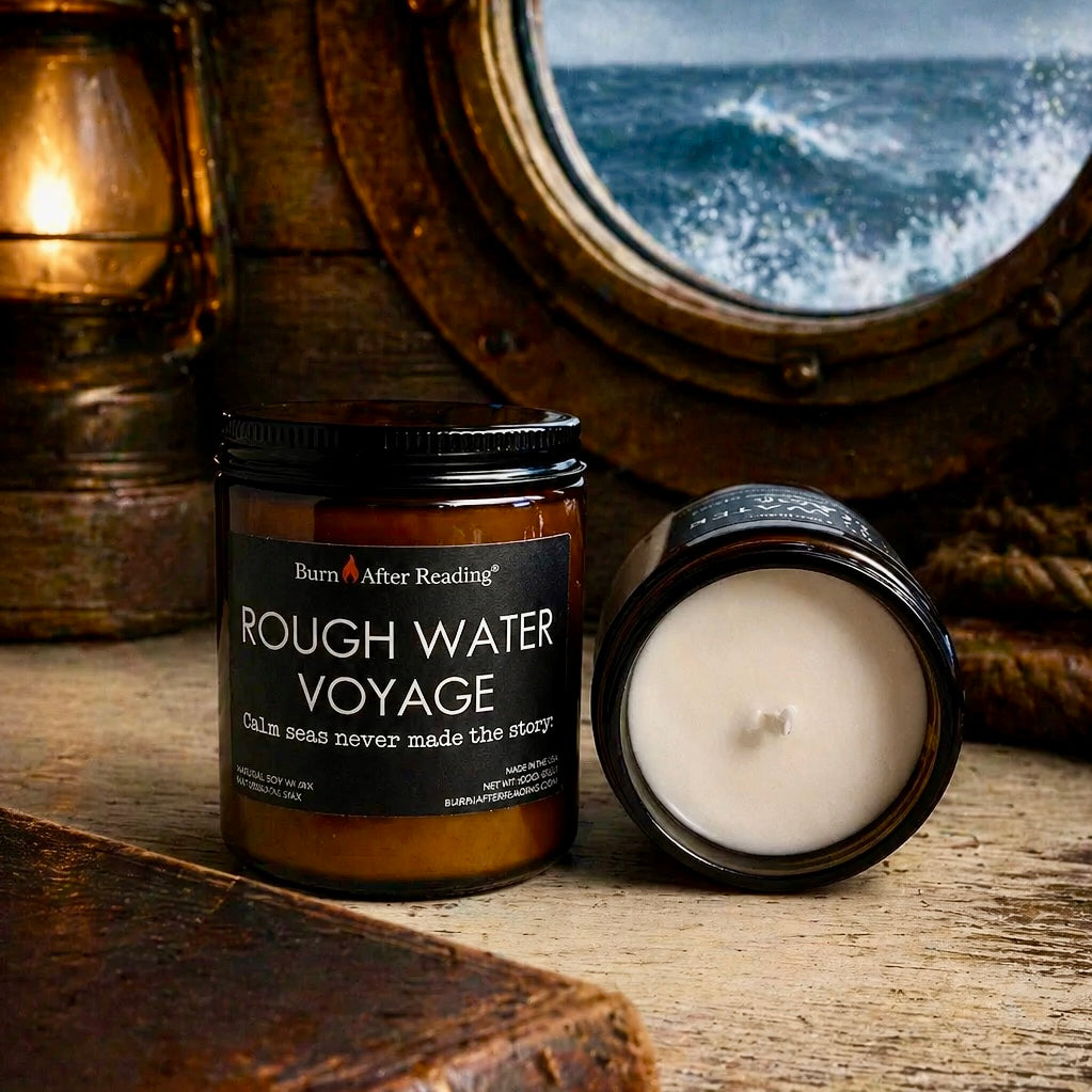 ROUGH WATER VOYAGE™ by Burn After Reading® Amber Jar Scented Candle