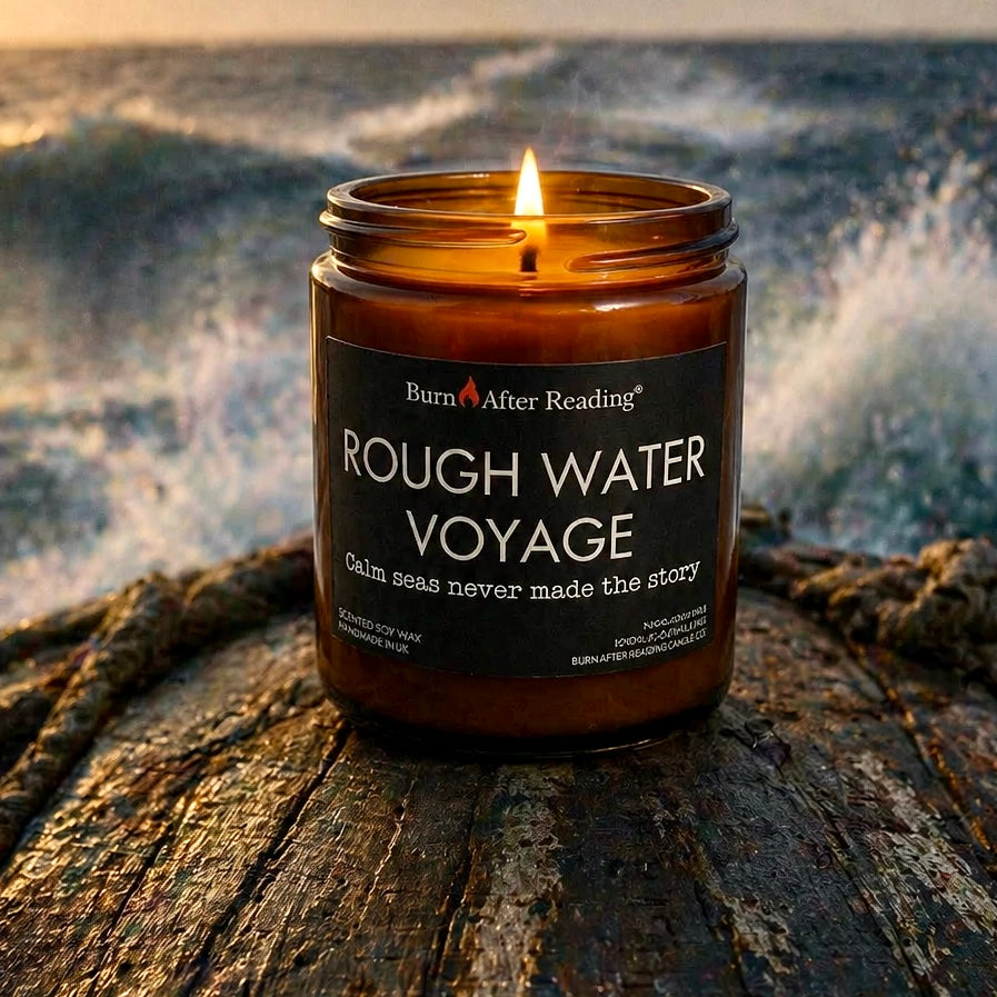 ROUGH WATER VOYAGE™ by Burn After Reading® Amber Jar Scented Candle