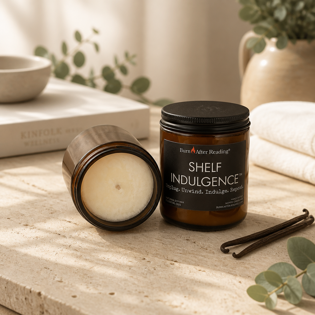 SHELF INDULGENCE™ by Burn After Reading® Amber Jar Scented Candle