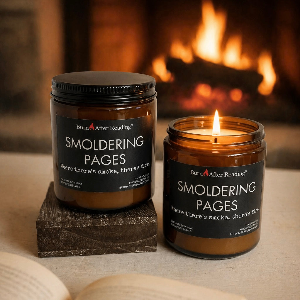 SMOLDERING PAGES™ by Burn After Reading® Amber Jar Scented Candle