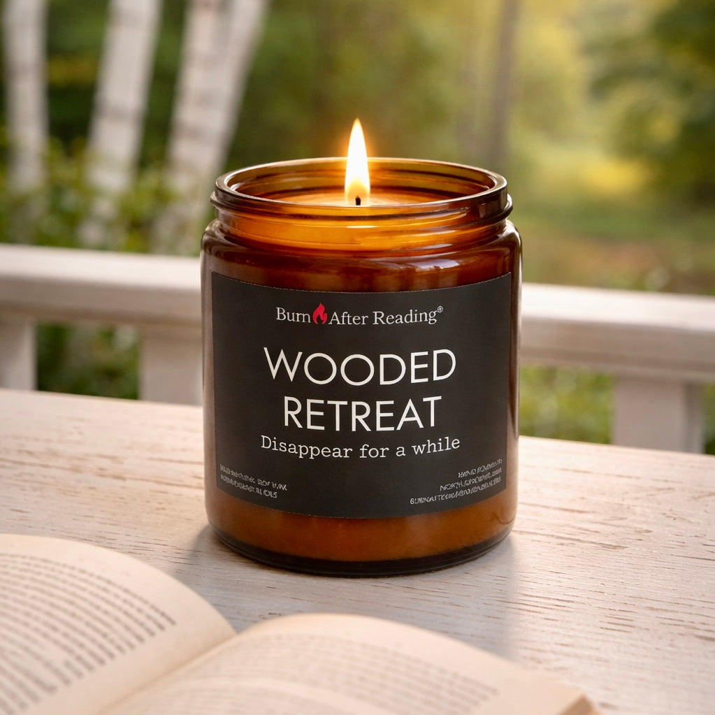 WOODED RETREAT™ by Burn After Reading® Amber Jar Scented Candle